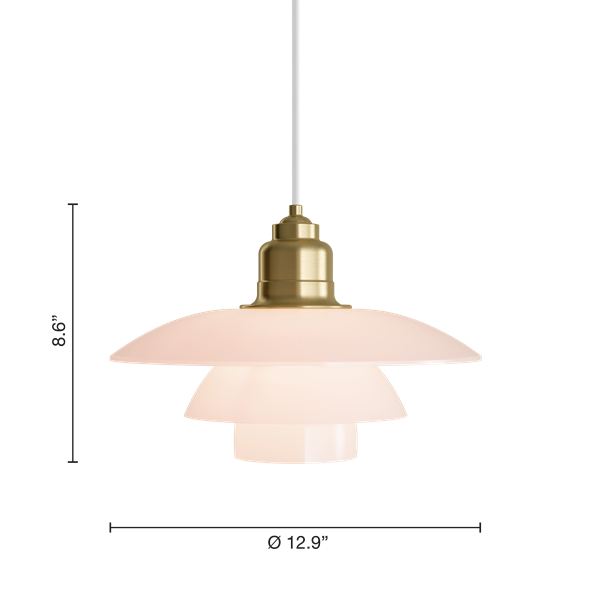 PH 3½-3 Pale Rose Brass Pendant | Louis Poulsen